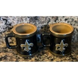 New Orleans Saints Sculptured Mini Mug (Shot Glass) Set of 2